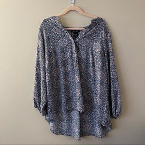 Faith & Zoe Blue Floral Blouse